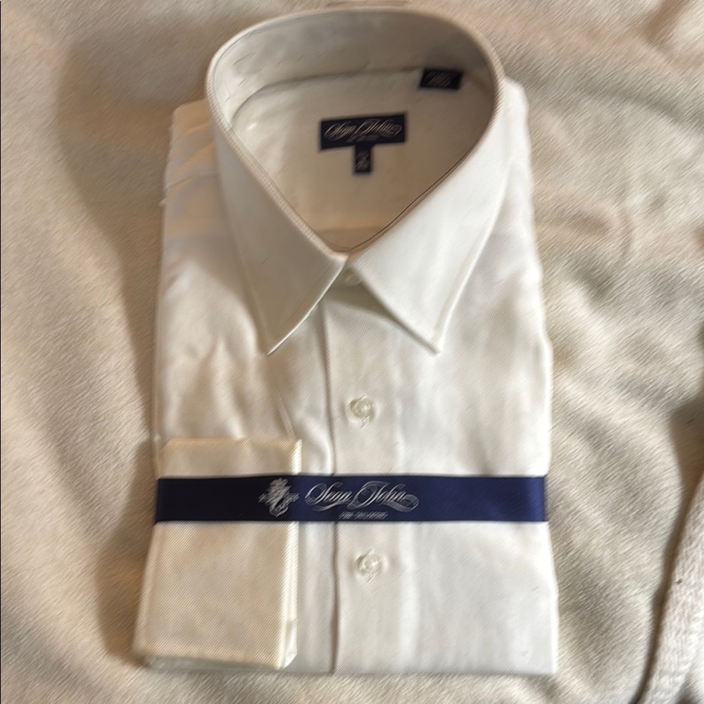 Sean John White Dress Shirt Classic Cotton